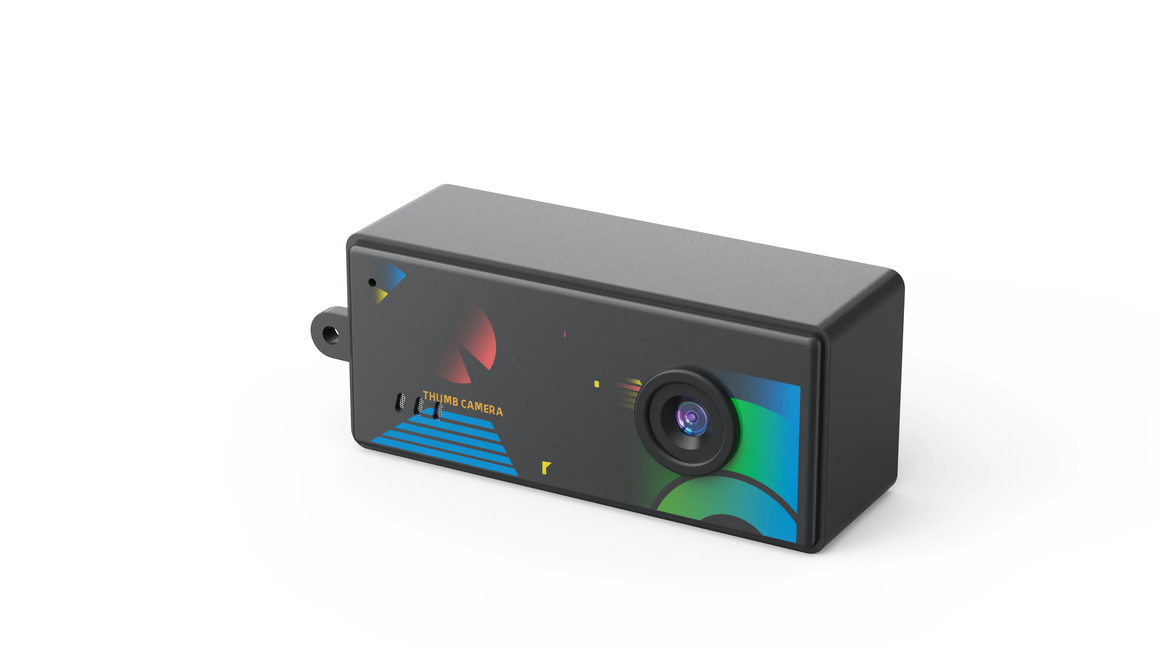 AC-7 black color keychain camera front view